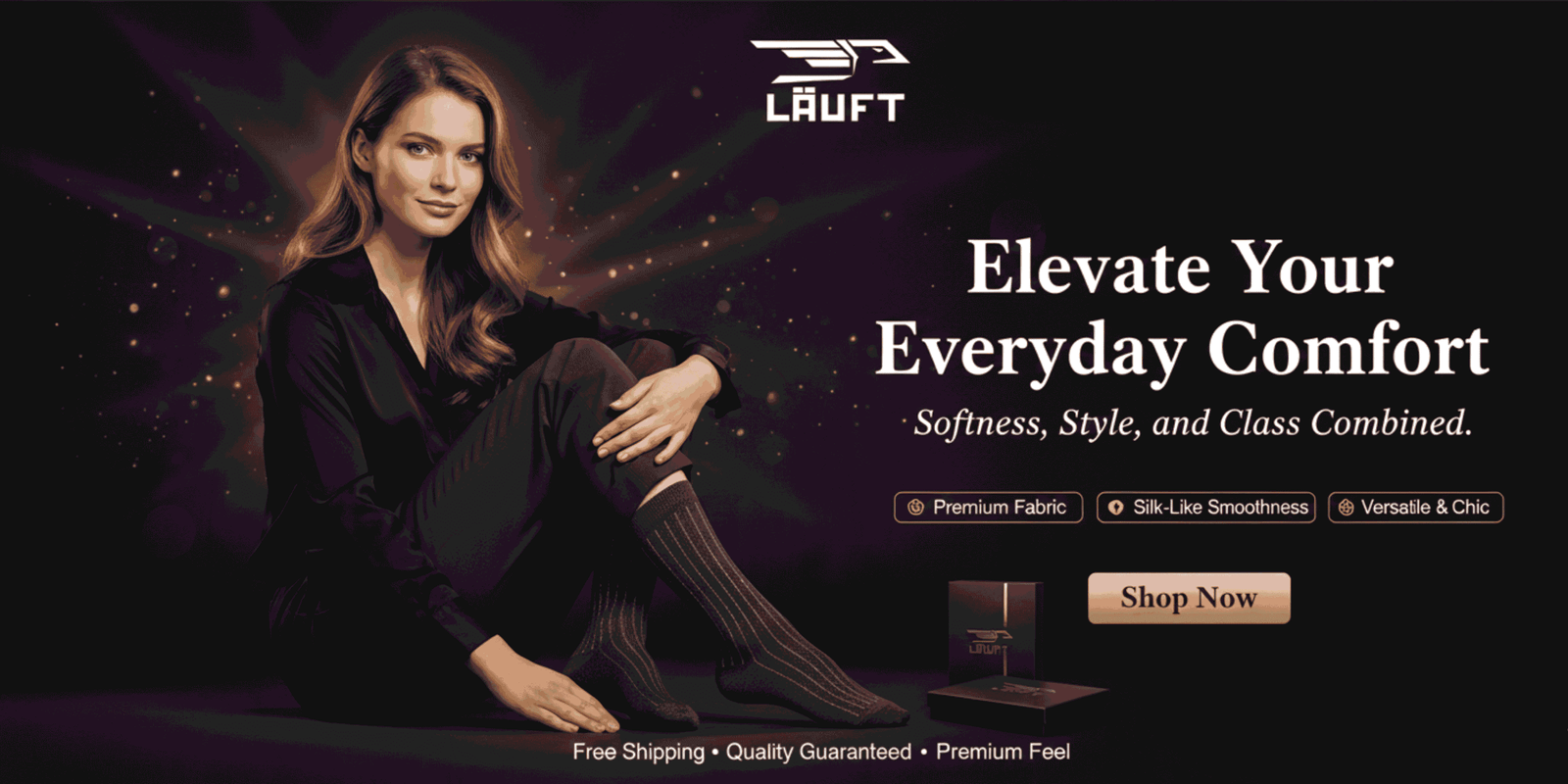 Home beige aesthetic fashion clothing collection medium banner copy