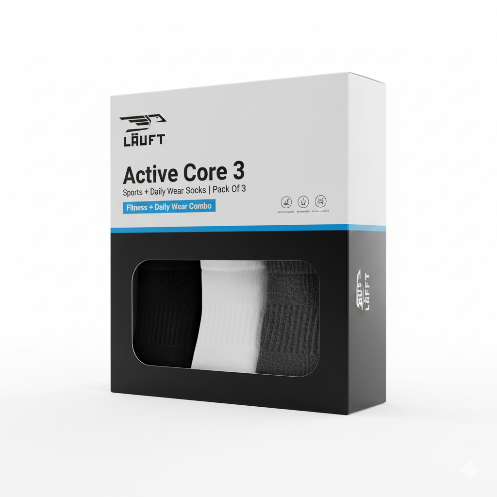 active core 3 – high ankle sports socks black & white with cotton crew dark grey (pack of 3) active core 3 – high ankle sports socks black & white with cotton crew dark grey (pack of 3)